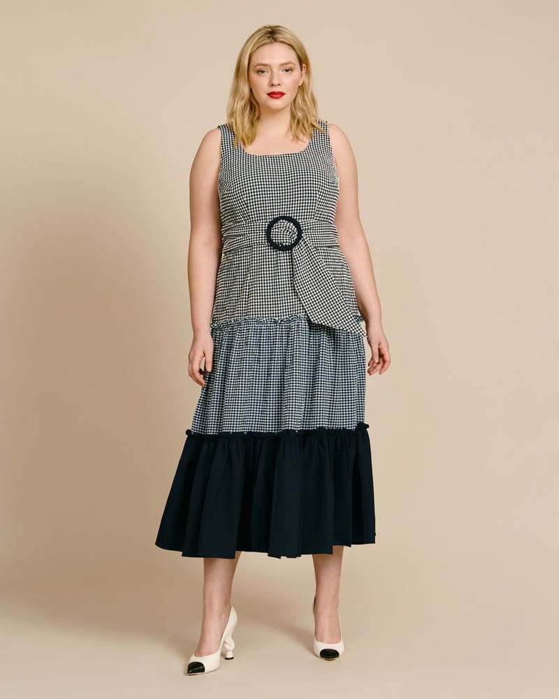Front of a model wearing a size 14 Sabine Dress in Multicolor by Sachin & Babi. | dia_product_style_image_id:225776